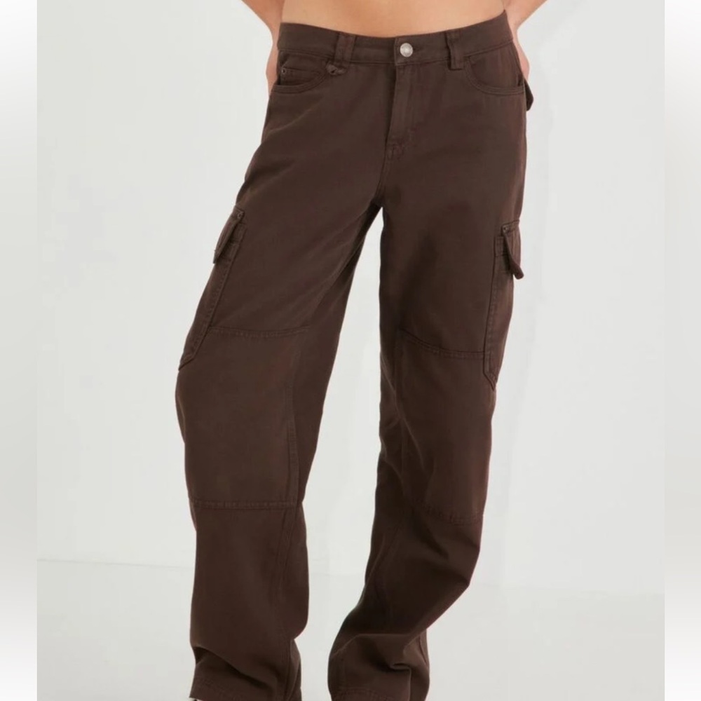 Garage Brown Cargo Pants Relaxed Fit
